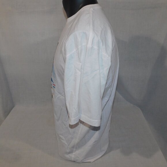 Iron Maiden The Trooper Logo Mens XL White Graphic T Shirt MADNESS Thailand - Picture 5 of 6